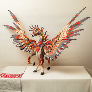 Pegaso Alebrije Madera Pintada y Tallada