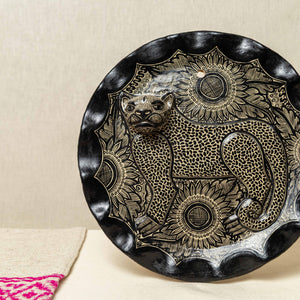 Jaguar Burnished Clay Platter 1