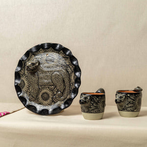 Jaguar Burnished Clay Platter 1