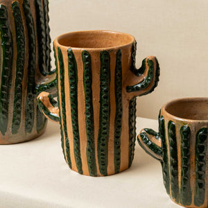 Pack de 3 Macetas Cactus, Verde