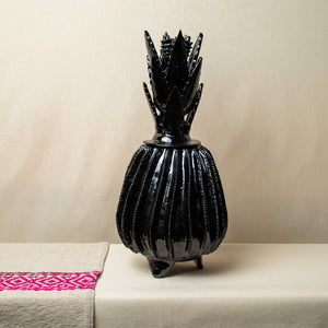 Piña Barro Vidriado Negro
