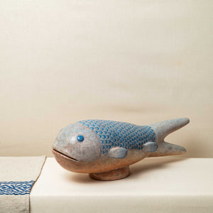 Figura Pez Barro Bruñido