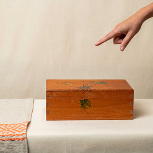 Caja Madera Caoba Bichos