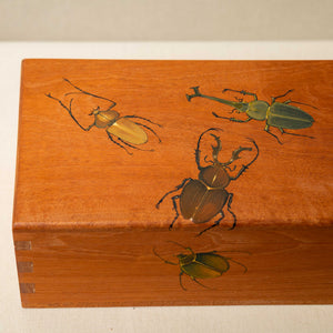 Caja Madera Caoba Bichos