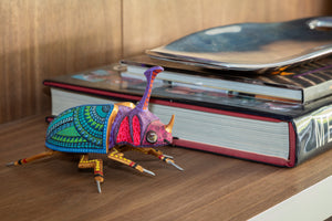 Beetle Alebrije Painted and Carved Wood